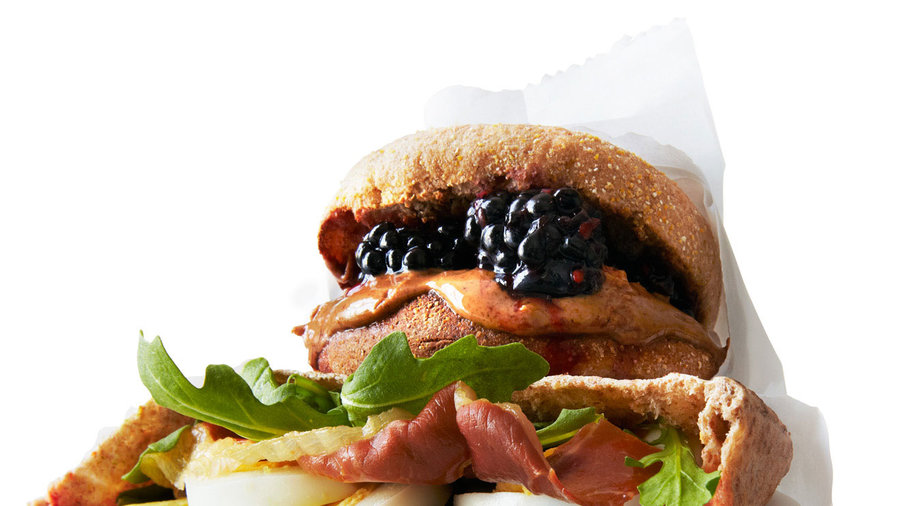 F&F sandwiches: Almond Butter and Smashed Berry Sandwiches