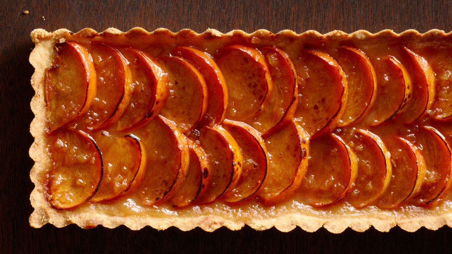 Fruit tarts: Spiced Persimmon Tart with Brandied Mascarpone (0715)