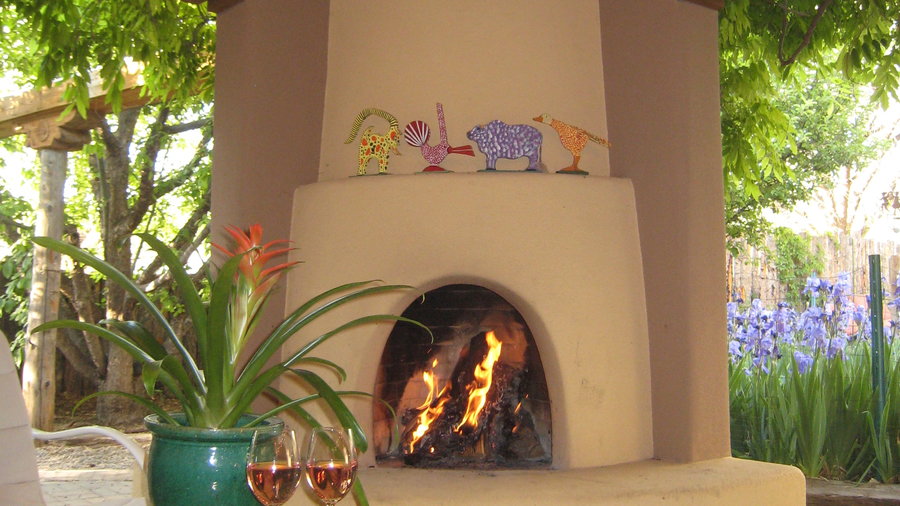 Cozy Kiva Fireplace Lounges in Santa Fe