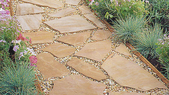Installing A Flagstone Path Sunset - How To Install Fieldstone Patio