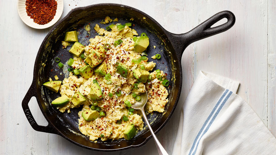Scrambled Eggs with Goat Cheese and Aleppo Pepper