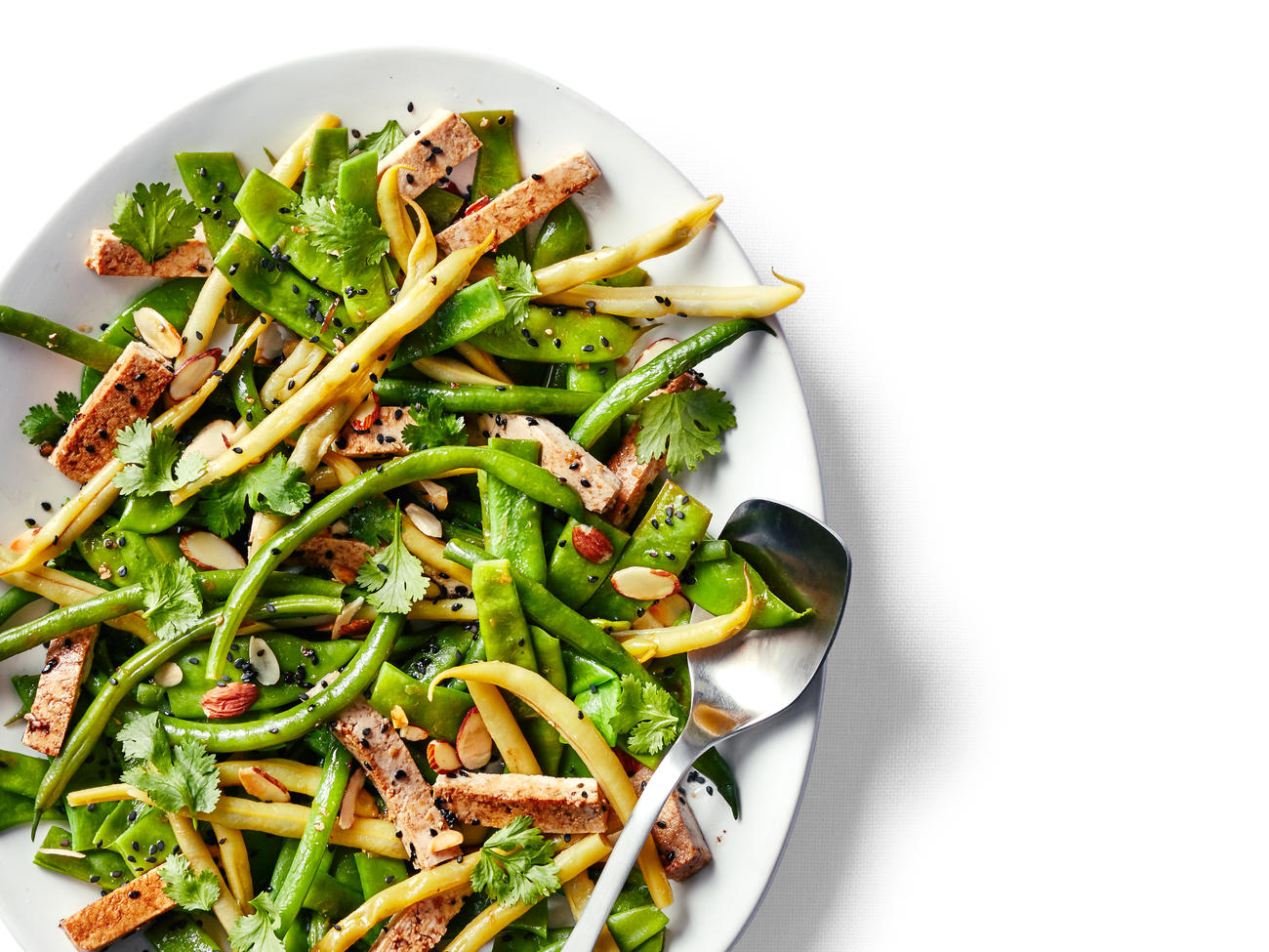 Pole Bean Salad with GingerSoy Tofu Recipe Sunset Magazine