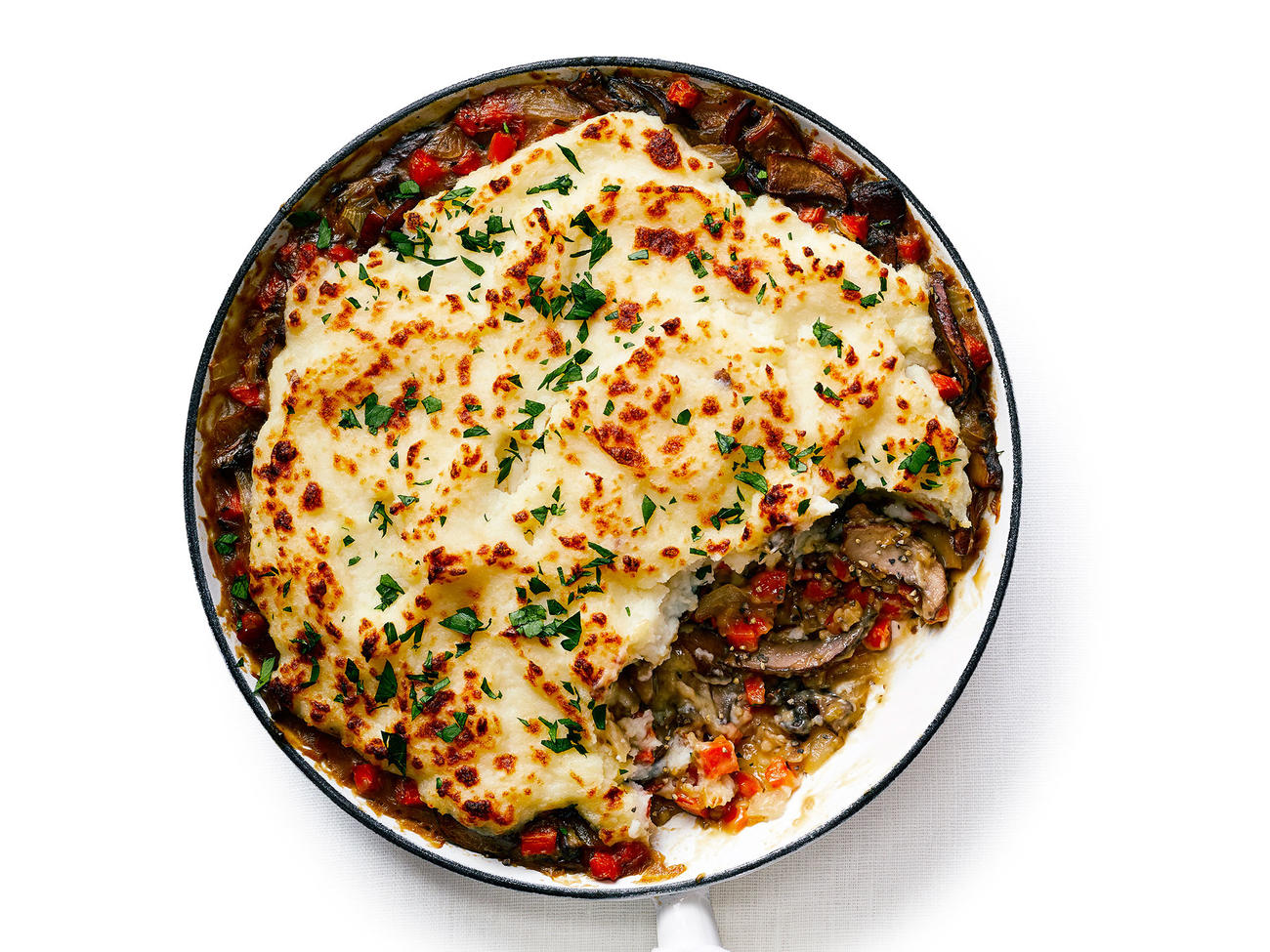 One Pan Portabella Mushroom Shepherd s Pie Recipe Sunset Magazine