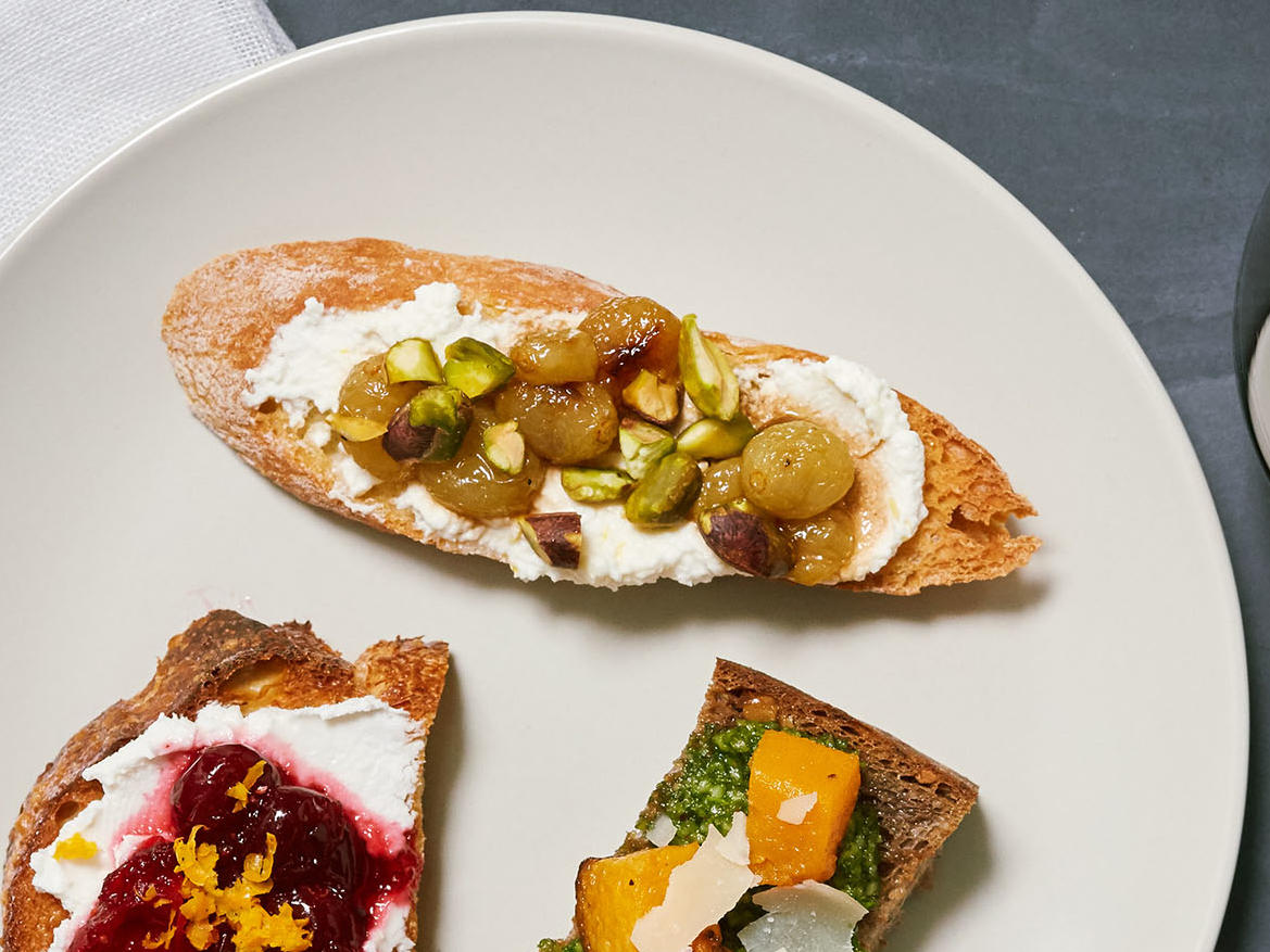 Roasted Grape and Ricotta Toasts Recipe Sunset Magazine