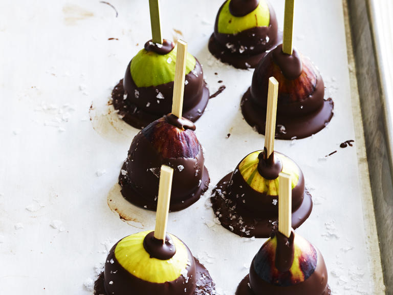 Chocolate and Sea Salt Fig Lollipops Recipe Sunset Magazine