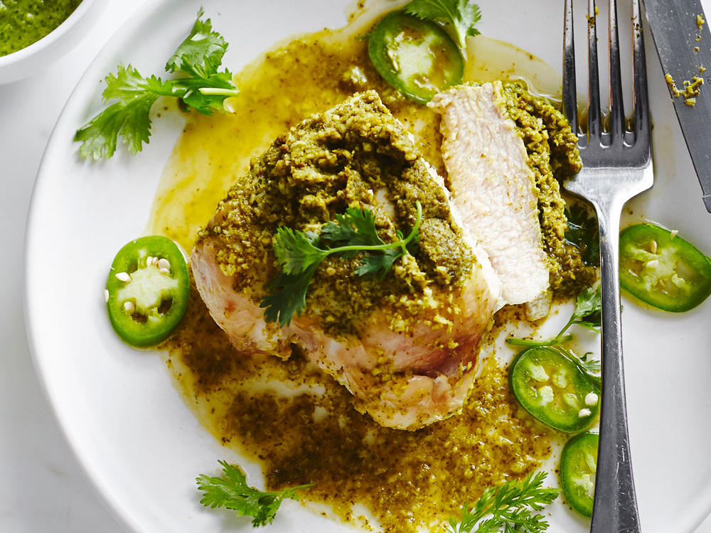 Grilled Chicken with Cilantro Coconut Chutney Recipe Sunset Magazine