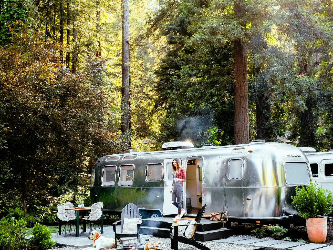 Airstream, Auto Camp at Russian River in Guerneville California