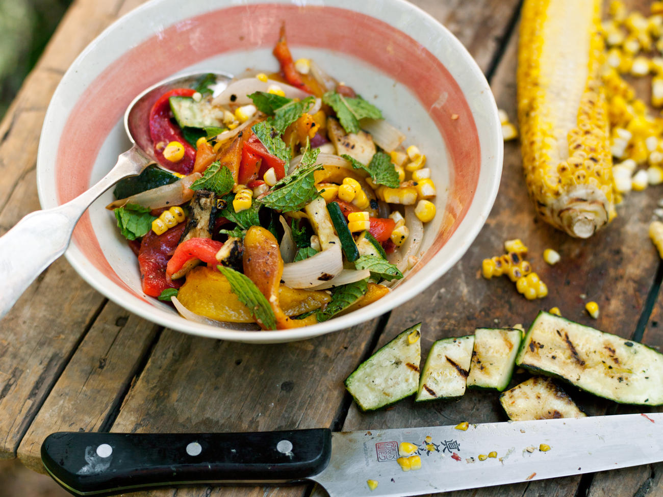 FireRoasted Vegetable Salad Recipe Sunset Magazine