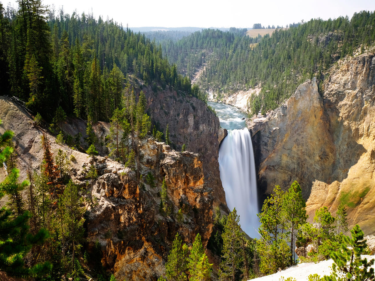 Waterfall at Yellowstone National Park off Highway 89