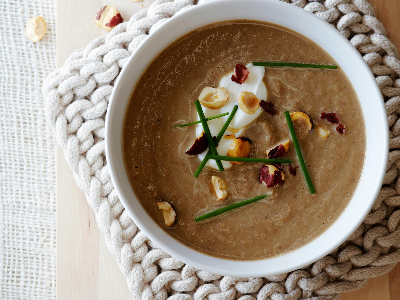 Mushroom Soup with Hazelnuts Recipe – Sunset Magazine