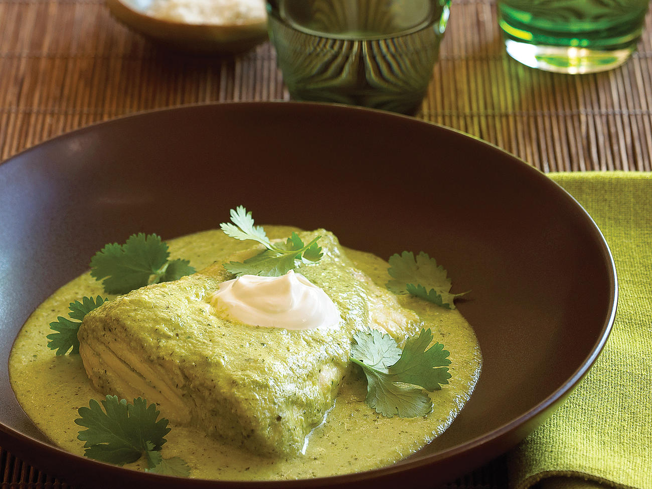 Halibut Baked in Fresh Green Salsa Recipe Sunset Magazine