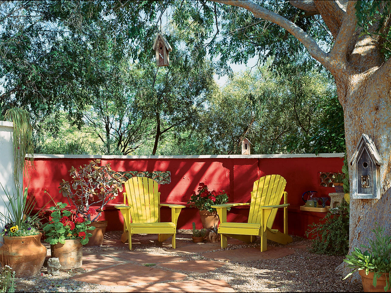 Red-hot patio