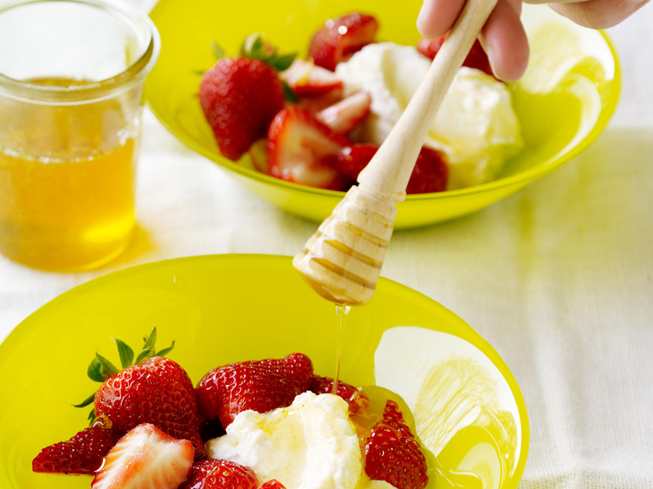 Strawberries with Fromage Blanc and Lemon Honey Recipe Sunset Magazine