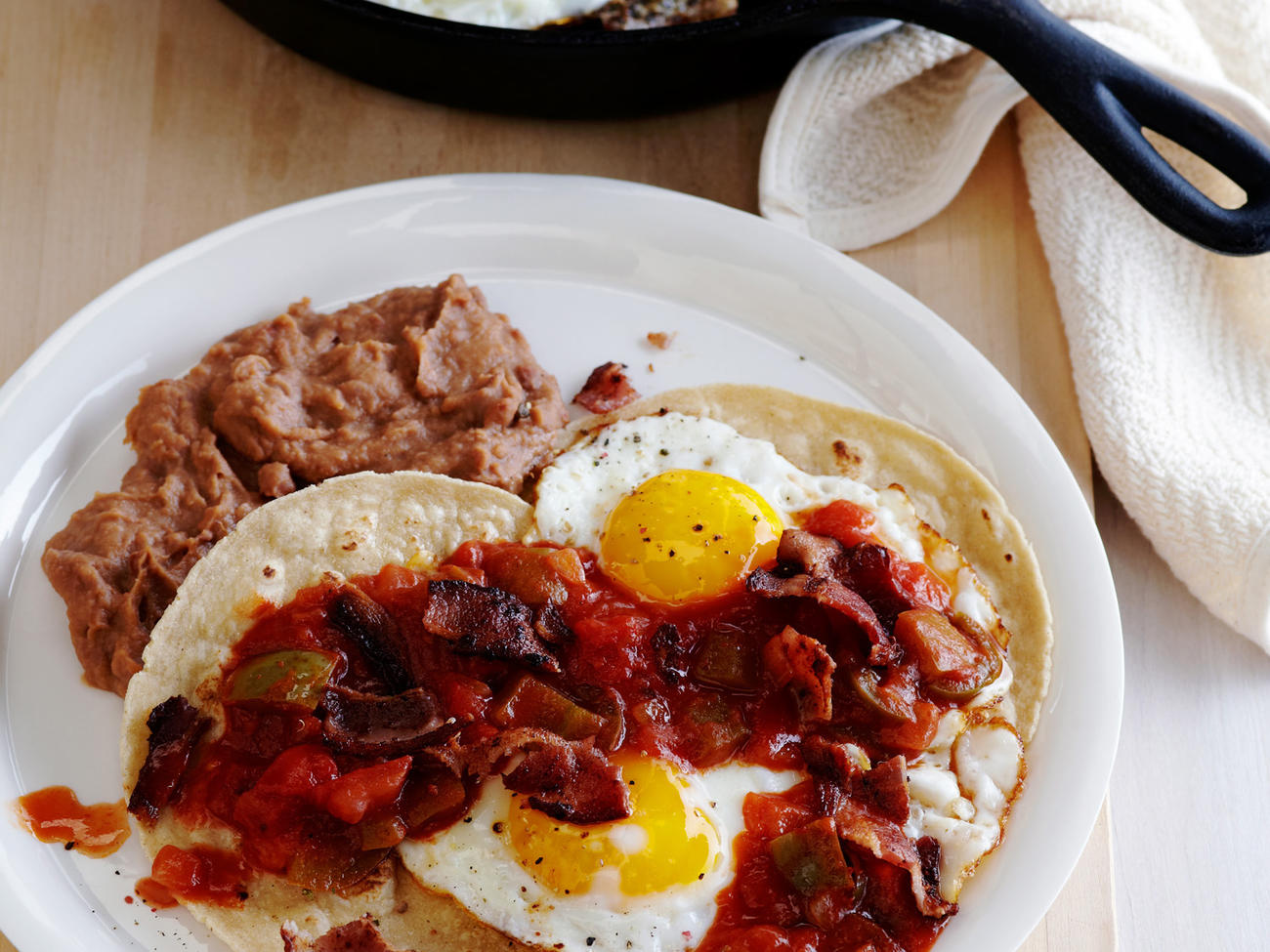 Huevos Rancheros con Bacon Recipe Sunset Magazine