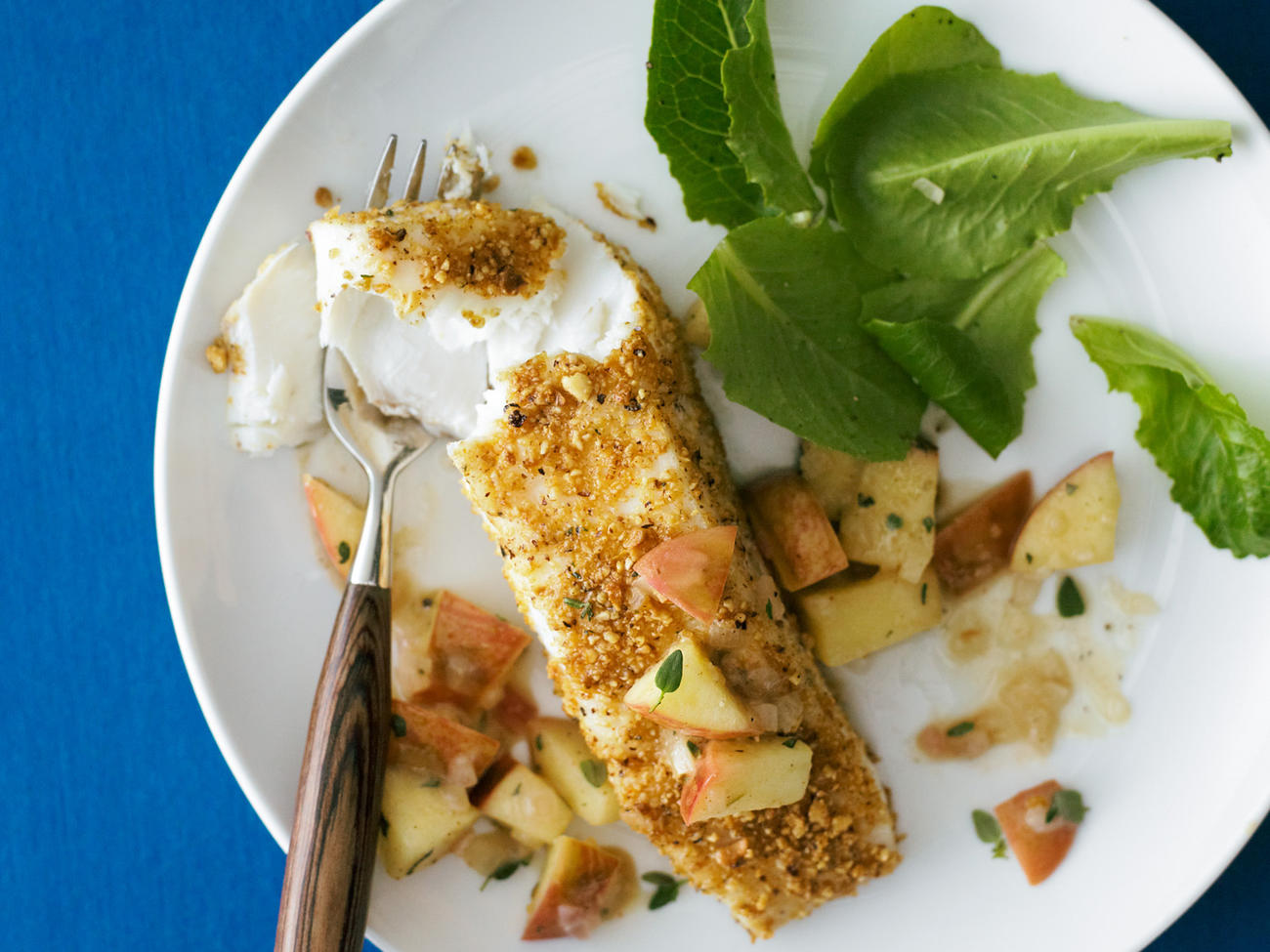 HazelnutCrusted Halibut with Apple Salsa Recipe Sunset Magazine