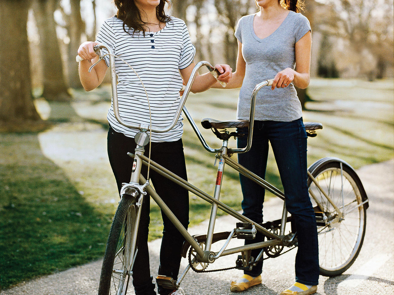 Two women on a Pacific Northwest trip biking around Boise