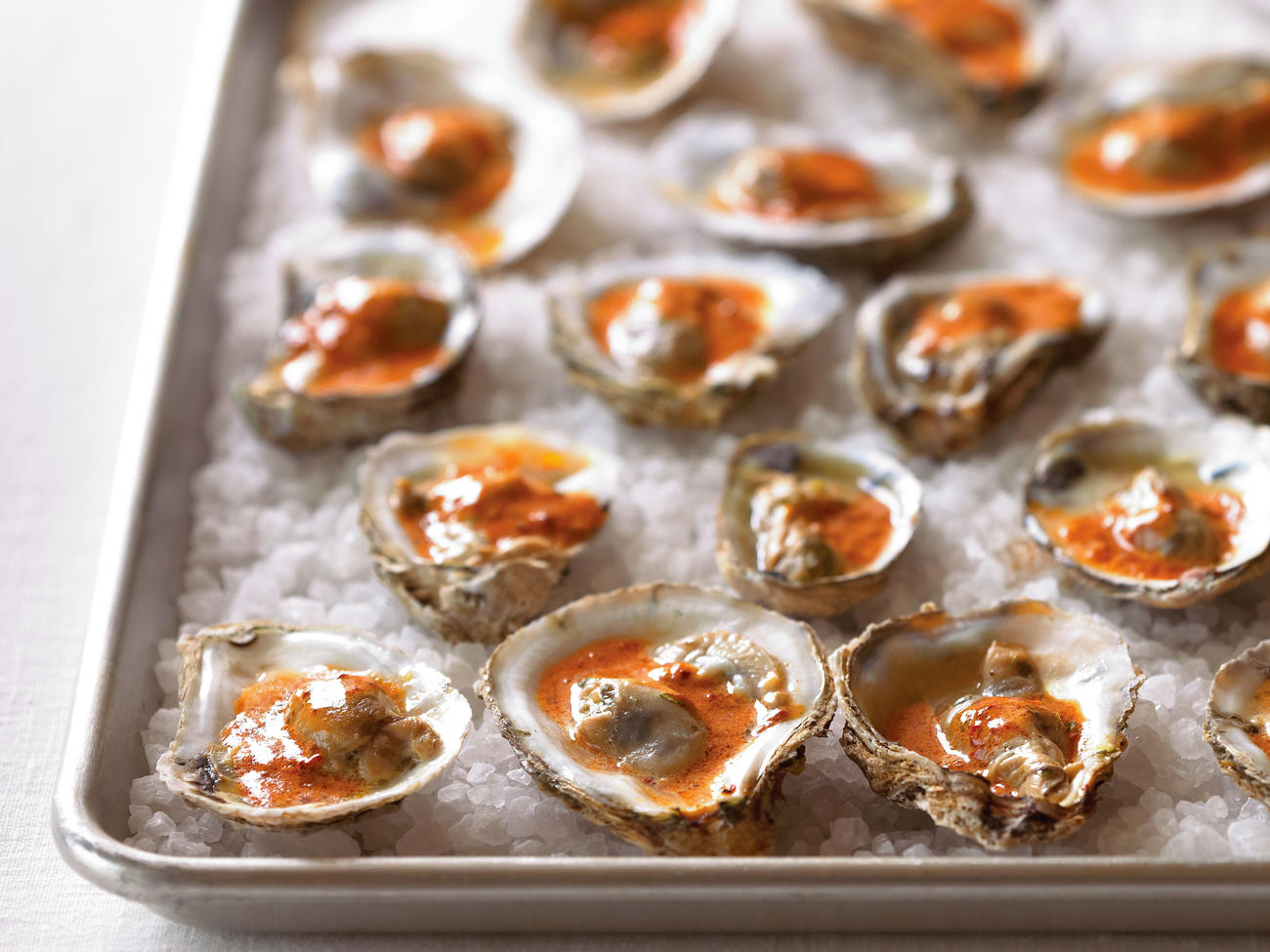 Barbecued Oysters with Chipotle Glaze