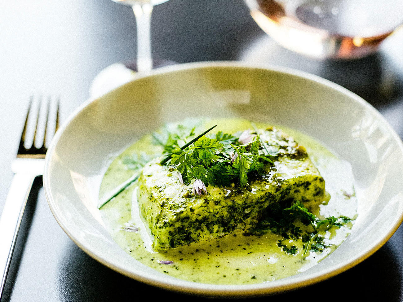 Roasted Halibut with Chervil Sauce Recipe Sunset Magazine