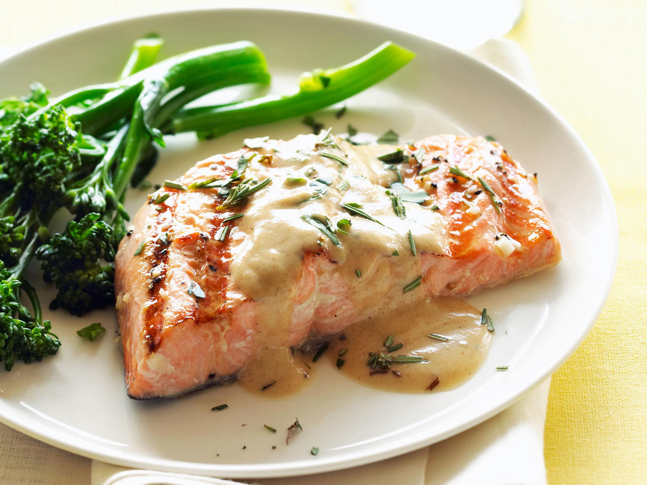 Grilled Salmon with Mustard-Wine Sauce Recipe – Sunset Magazine