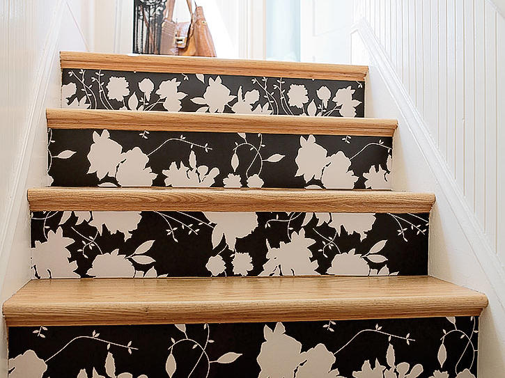 How to Wallpaper Stairs