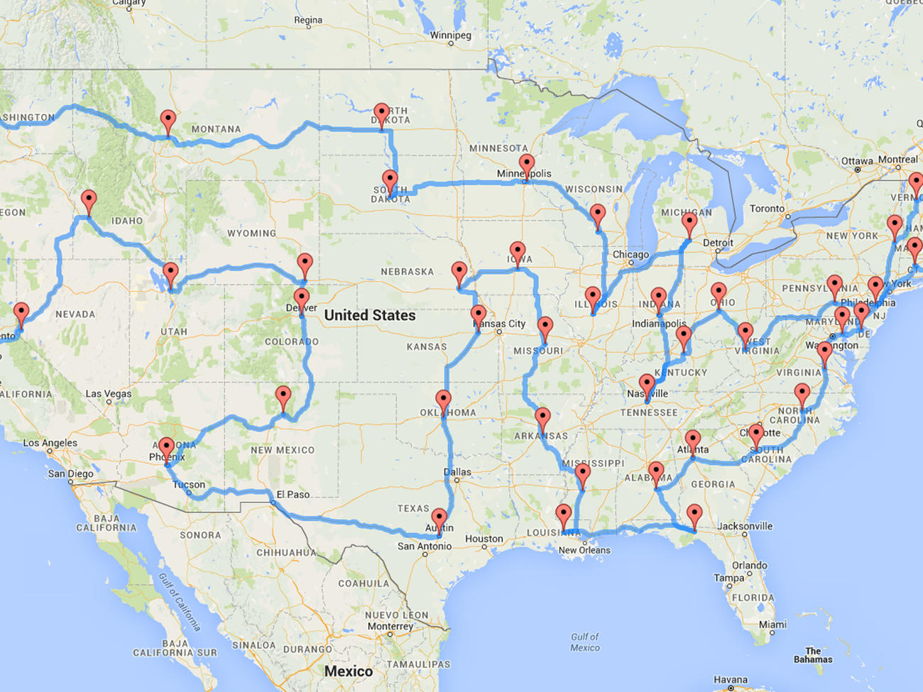 This Man Planned the Most Efficient U.S. Road Trip of All Time