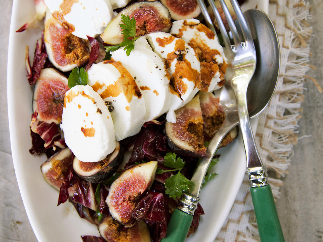 Fresh Goat Cheese and Radicchio Salad with Figs Recipe Sunset Magazine
