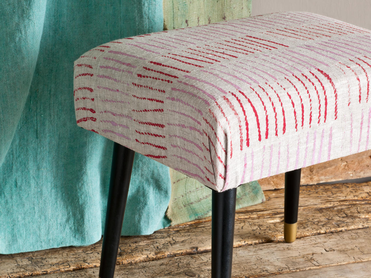 DIY Your Own Hand-Printed Footstool