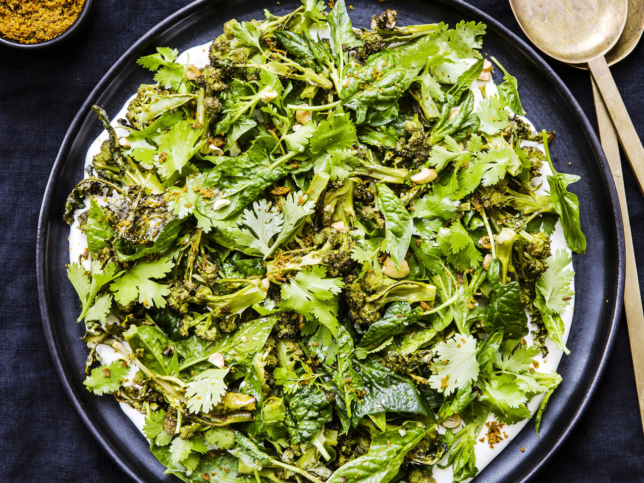 Broccoli and spinach dishes