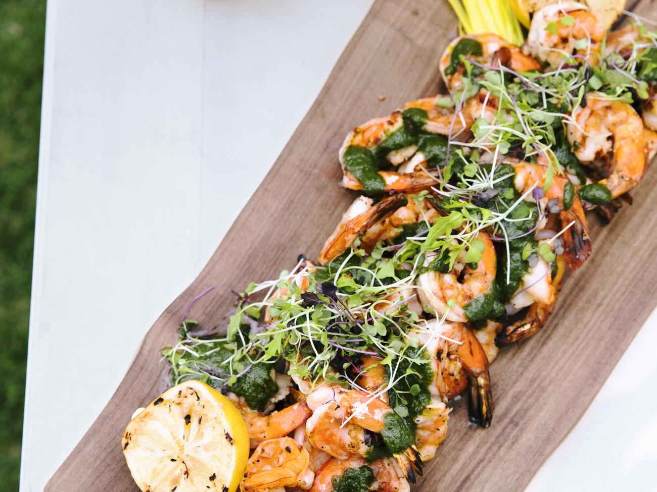 Grilled Shrimp with Basil Lemon Pistou – Sunset Magazine