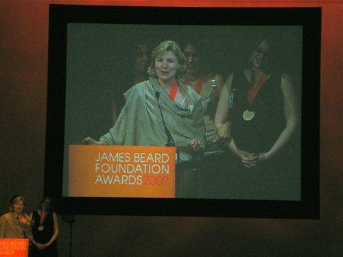 Jumping for joy at the James Beard Awards
