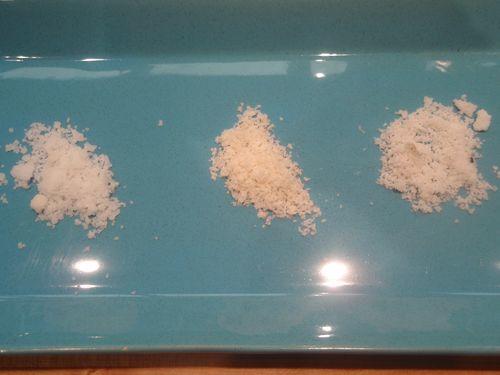 Comparing our homemade salts