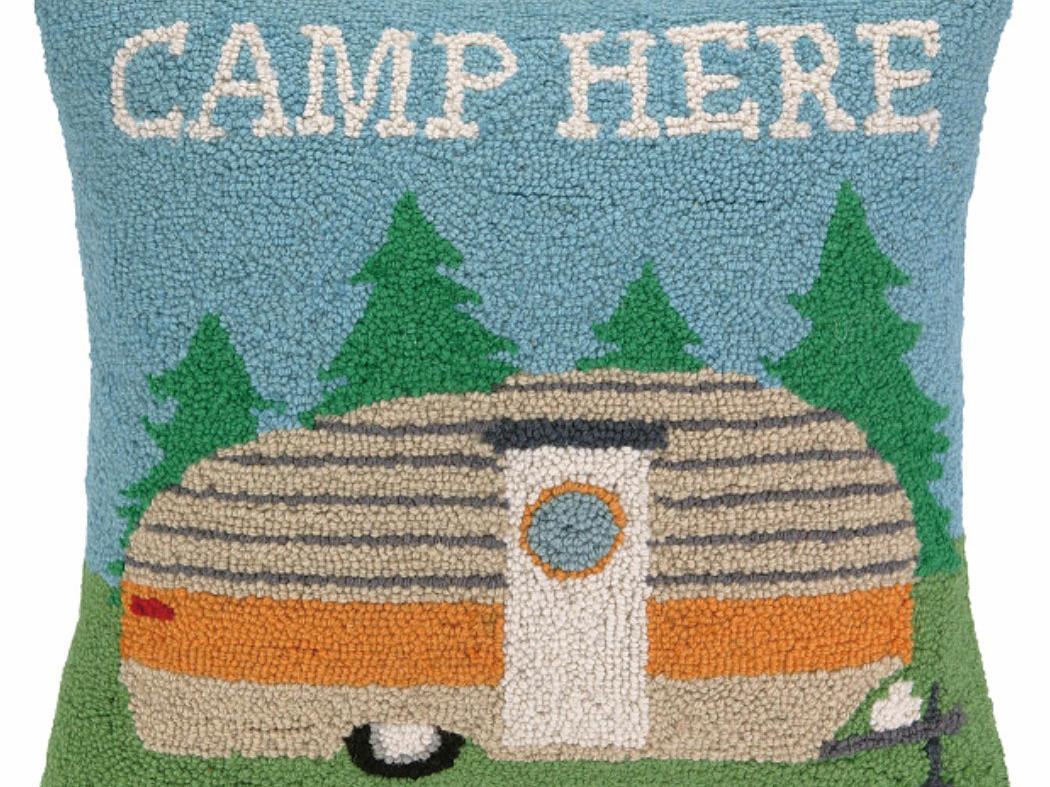 25 days of giveaways: Budd + Finn’s ‘Camp Here’ pillow