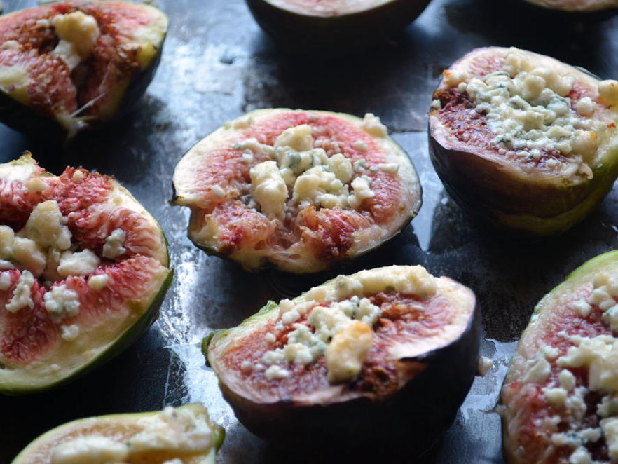 So simple. So good. Figs with Gorgonzola & Honey from Homegrown