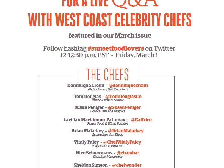 Friday: Join the #SunsetFoodLovers Twitter Party!