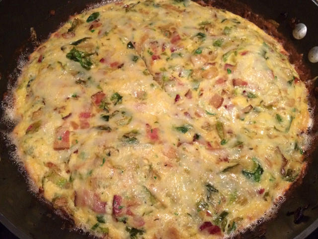 Brussels Sprouts and Bacon Frittata from Huckleberry