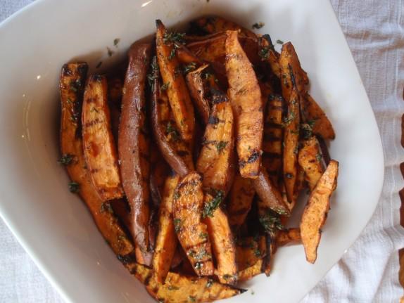 The flavors of fall: Grilled Rosemary Sweet Potatoes