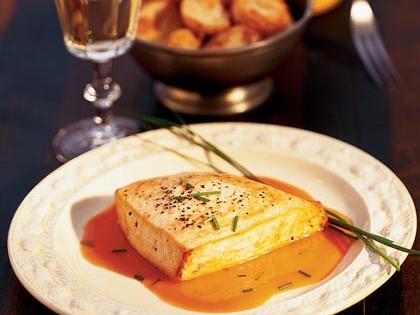 Peppered Swordfish with Cardamom-Carrot Sauce Recipe – Sunset Magazine