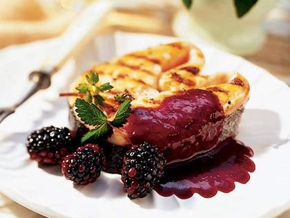 Grilled Salmon with Blackberry-Cabernet Coulis Recipe – Sunset Magazine