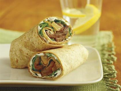 Sliced Filet Mignon Wrap & Pear-Onion Relish & Blue-Cheese Dressing Recipe – Sunset Magazine