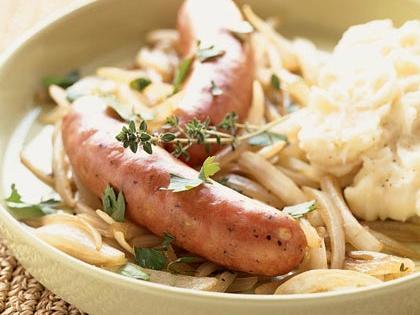Roasted Sausages with Beer-braised Onions Recipe – Sunset Magazine