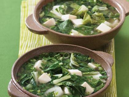 Asian Greens and Tofu Soup Recipe – Sunset Magazine