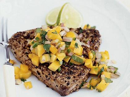 Seared Tuna with Papaya Salsa Recipe – Sunset Magazine