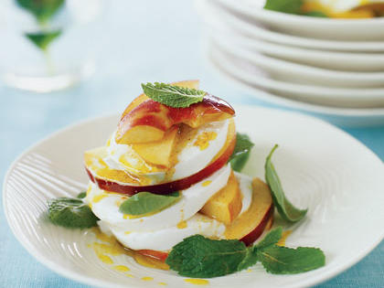 Peach & Mint Caprese Salad with Curry Vinaigrette Recipe – Sunset Magazine