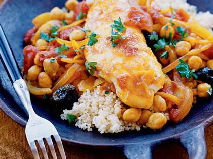 Tilapia with Tomatoes and Garbanzos Recipe – Sunset Magazine