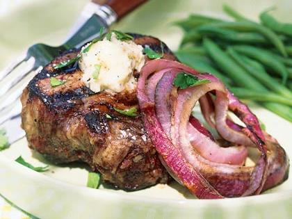 Tenderloin Steaks with Gorgonzola Butter Recipe – Sunset Magazine