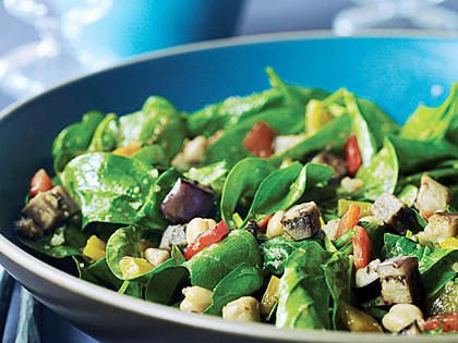 Warm Chickpea, Red Pepper, & Spinach Salad & Harissa Recipe – Sunset Magazine