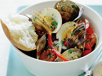 Steamed Clams and Chorizo Recipe – Sunset Magazine