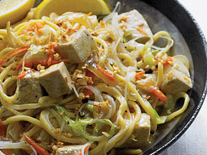 Stir-fried Thick & Thin Noodles & Vegetables & Tofu Recipe – Sunset Magazine