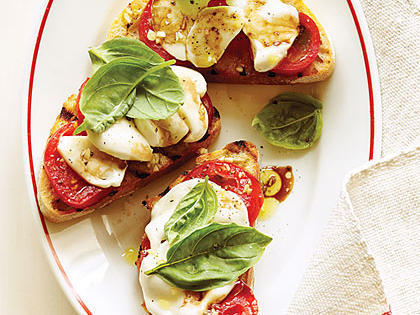 Open-face Caprese Sandwiches Recipe – Sunset Magazine