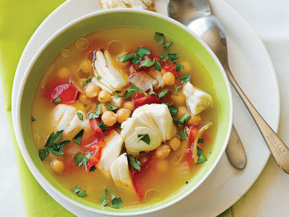 Halibut and Chickpea Soup Recipe – Sunset Magazine